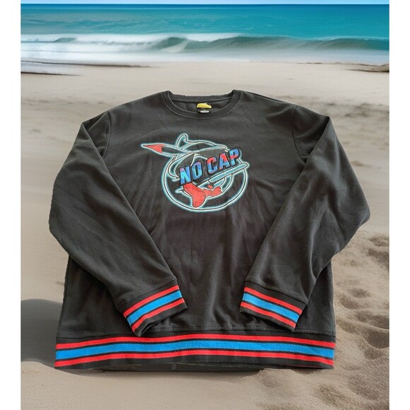 Genuine Authentic Garment Urban Wear "No Cap" Sweatshirt Black Size 2XL - Picture 1 of 10